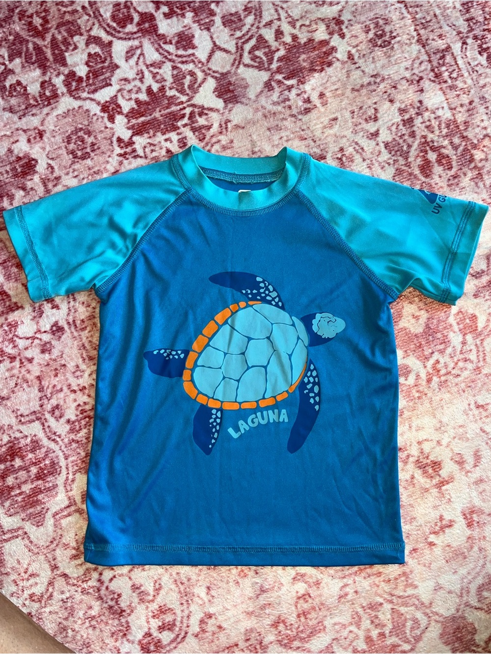 Laguna Blue & Aqua Turtle Kids Rash Guard